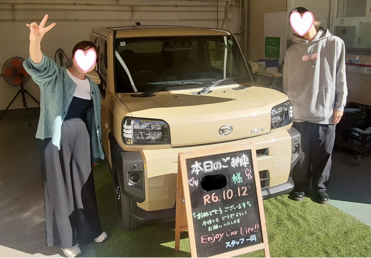 福岡市早良区M様　タフトご納車｜福岡市・糟屋郡カーリース専門店ならフラット７城南・西新・久山