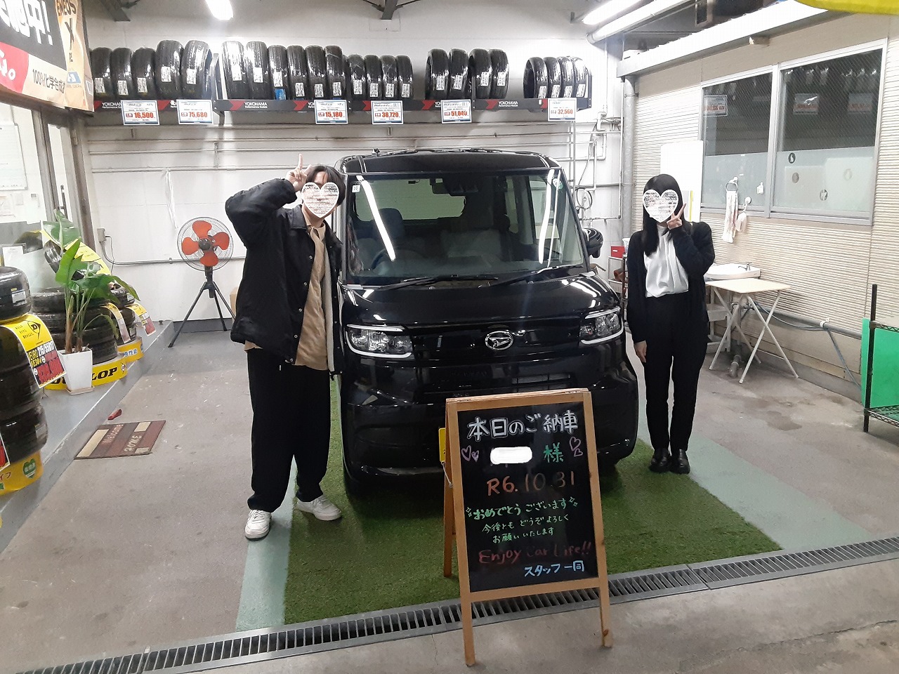 福岡市東区K様　タントご納車｜福岡市・糟屋郡カーリース専門店ならフラット７城南・西新・久山