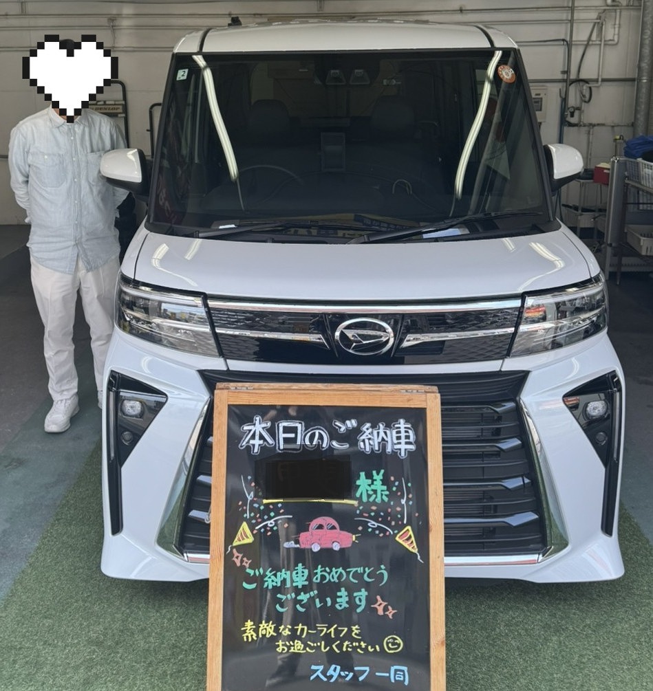 福岡市城南区　K様　タントご納車｜福岡市・糟屋郡カーリース専門店ならフラット７城南・西新・久山