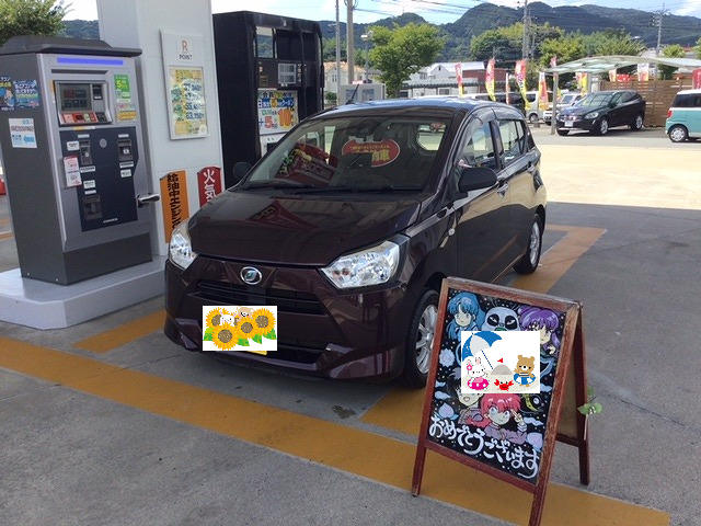 糟屋郡篠栗町U様　ミライースご納車｜福岡市・糟屋郡カーリース専門店ならフラット７城南・西新・久山