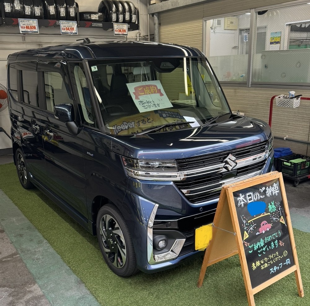 福岡県宗像市K様　ｽﾍﾟｰｼｱご納車｜福岡市・糟屋郡カーリース専門店ならフラット７城南・西新・久山
