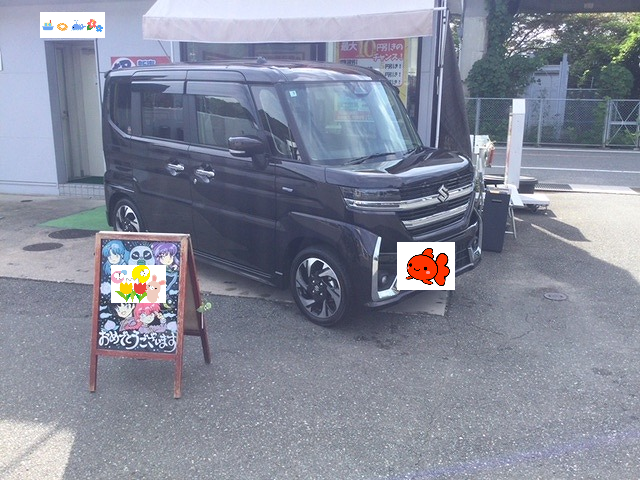 糟屋郡久山町G様　スペーシアカスタムご納車｜福岡市・糟屋郡カーリース専門店ならフラット７城南・西新・久山