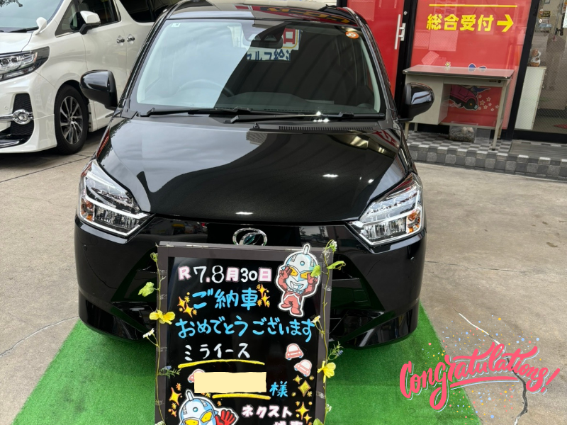 福岡市城南区T様　ミライースご納車｜福岡市・糟屋郡カーリース専門店ならフラット７城南・西新・久山
