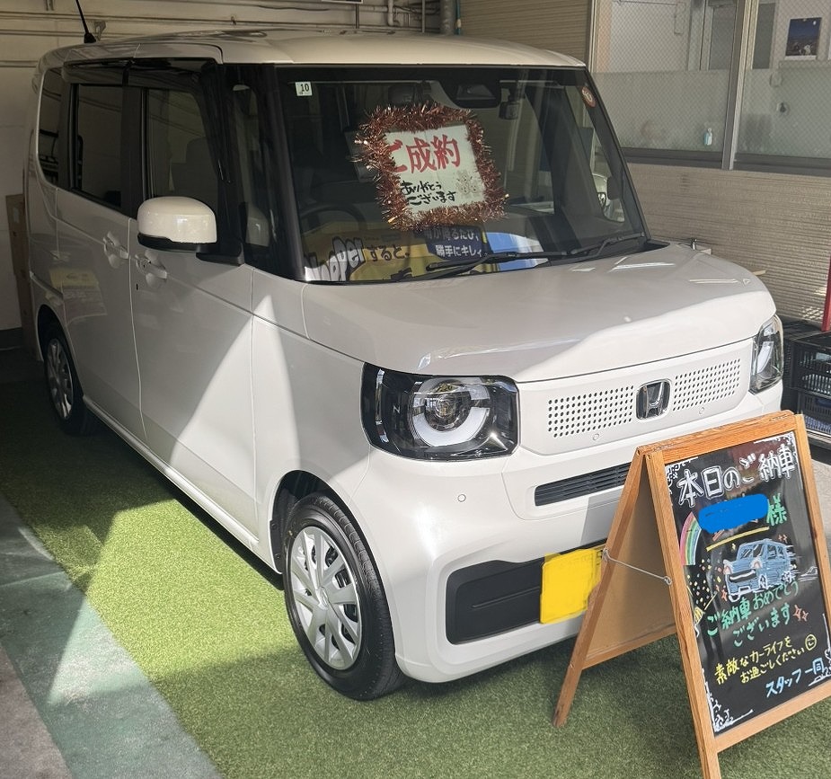 福岡市博多区　T様　N-BOXご納車｜福岡市・糟屋郡カーリース専門店ならフラット７城南・西新・久山